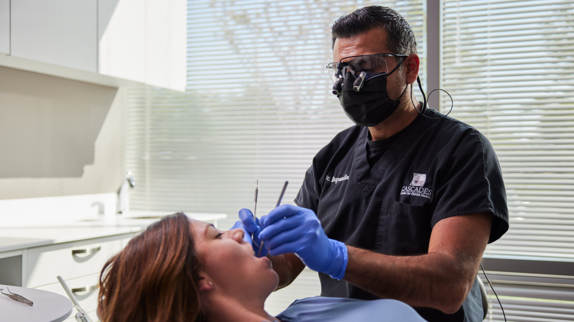 dentist working on patient